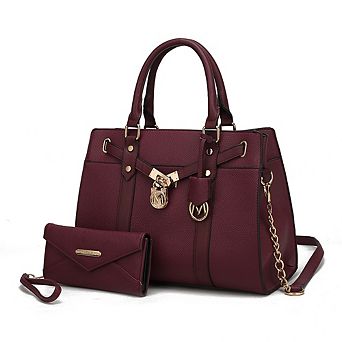 MKF Collection Christine Women’s Satchel Bag with wallet by Mia K 2 pc