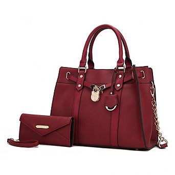 MKF Collection Christine Women’s Satchel Bag with wallet by Mia K 2 pc