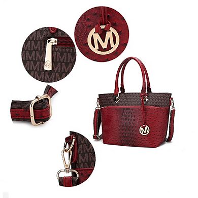 MKF Collection Grace Signature and Croc Embossed Tote Bag by Mia K