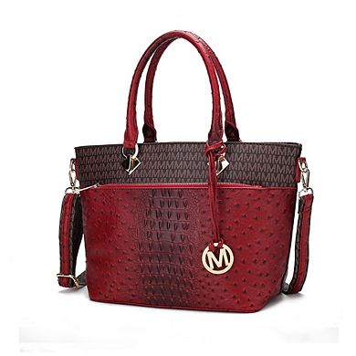 MKF Collection Grace Signature and Croc Embossed Tote Bag by Mia K