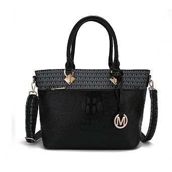 MKF Collection Grace Signature and Croc Embossed Tote Bag by Mia K
