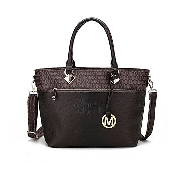MKF Collection Grace Signature and Croc Embossed Tote Bag by Mia K