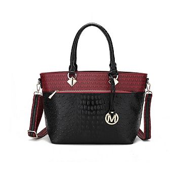MKF Collection Grace Signature and Croc Embossed Tote Bag by Mia K