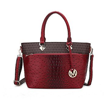 MKF Collection Grace Signature and Croc Embossed Tote Bag by Mia K