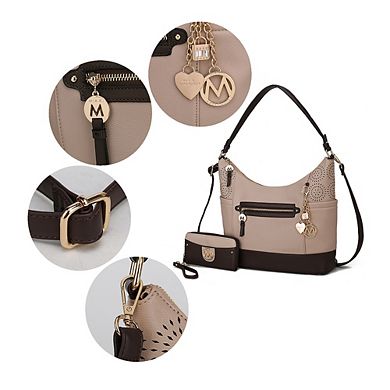 MKF Collection Charlotte Women's Shoulder Bag & Matching Wallet by Mia K -2 pcs