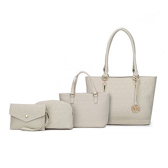 MKF Collection Edelyn Tote Handbag 4 pc Set by Mia K