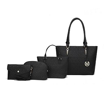 MKF Collection Edelyn Tote Handbag 4 pc Set by Mia K