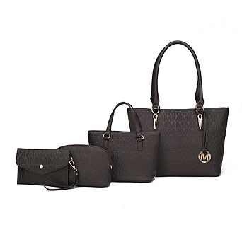 MKF Collection Edelyn Tote Handbag 4 pc Set by Mia K