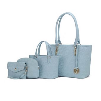 MKF Collection Edelyn Tote Handbag 4 pc Set by Mia K