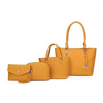MKF Collection Edelyn Tote Handbag 4 pc Set by Mia K
