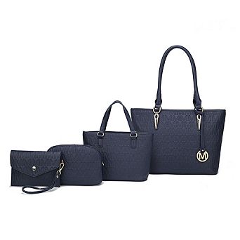 MKF Collection Edelyn Tote Handbag 4 pc Set by Mia K