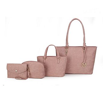 MKF Collection Edelyn Tote Handbag 4 pc Set by Mia K