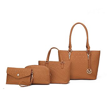 MKF Collection Edelyn Tote Handbag 4 pc Set by Mia K