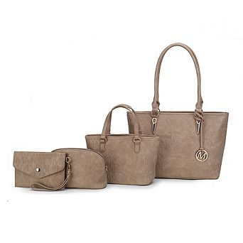 MKF Collection Edelyn Tote Handbag 4 pc Set by Mia K