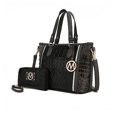 MKF Collection Lizza Croco Embossed Vegan Leather Women's Tote by Mia K