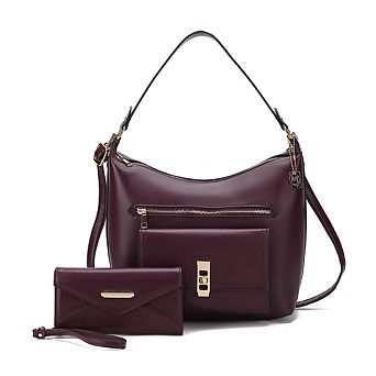 MKF Collection Clara Hobo Shoulder Bag & Wristlet Wallet by Mia K