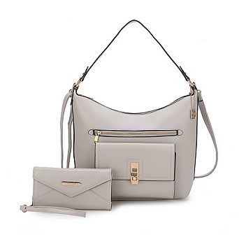 MKF Collection Clara Hobo Shoulder Bag & Wristlet Wallet by Mia K