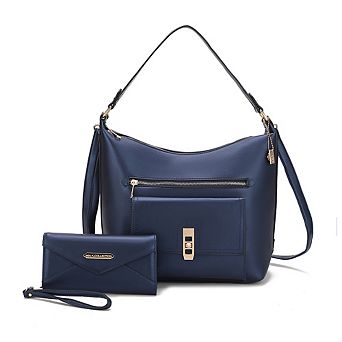 MKF Collection Clara Hobo Shoulder Bag & Wristlet Wallet by Mia K