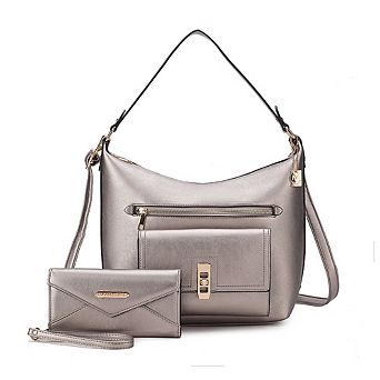 MKF Collection Clara Hobo Shoulder Bag & Wristlet Wallet by Mia K