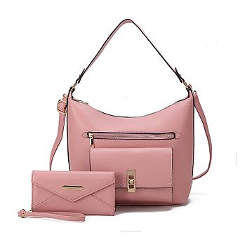 MKF Collection Clara Hobo Shoulder Bag & Wristlet Wallet by Mia K