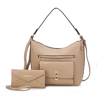 MKF Collection Clara Hobo Shoulder Bag & Wristlet Wallet by Mia K