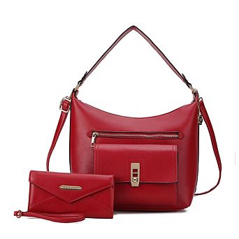 MKF Collection Clara Hobo Shoulder Bag & Wristlet Wallet by Mia K