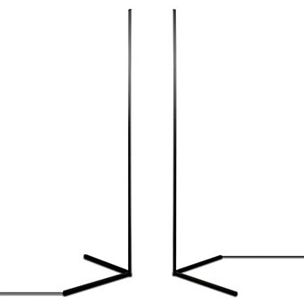 2-PACK Black RGBCW Color Changing Corner Floor Lamp