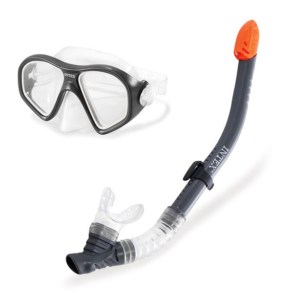 Intex Reef Rider Diving Mask & Easy Flow Snorkel Set For Ages 14 ...