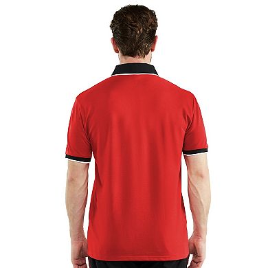 Men's Classic-Fit Cotton-Blend Pique Polo Shirt with Contrast Collar