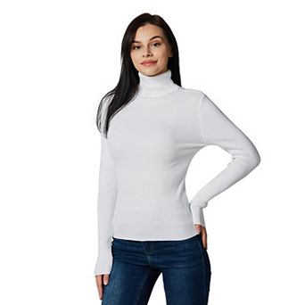 Women's Cozy Soft with Stretch Ribbed Turtleneck Top - Slim Fit Sweater Top