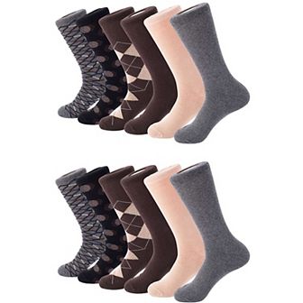 Men's Modern Collection Dress Socks 12 Pack