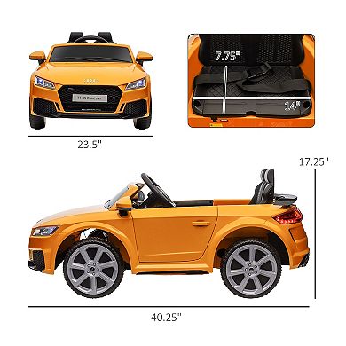 6v Audi Tt Rs Kid Electric Sports Car Ride On Vehicle Remote Control, Yellow
