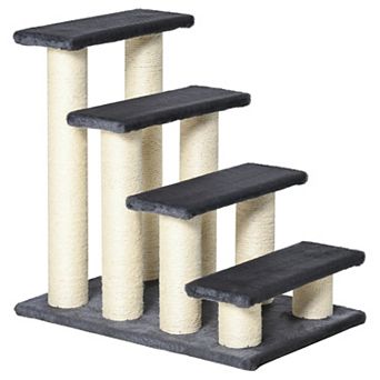 4 Steps Cute Cat Tree For Indoor Cats Dogs For Climbing, Playing, Gray