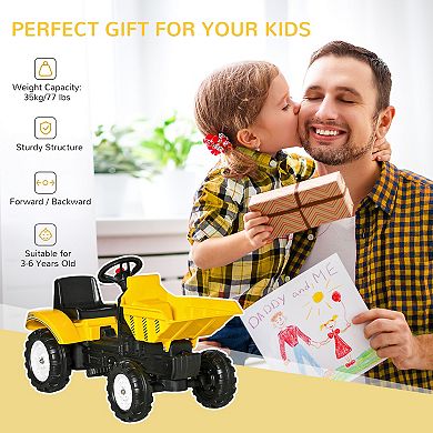 Toddler Tractor With Forward Backward Function, Construction Toys Gift For Kids