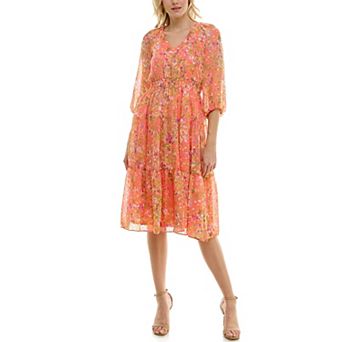 Women's Bleecker 126 Smocked Waist Tier Midi Skirt