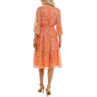 Women's Bleecker 126 Smocked Waist Tier Midi Skirt