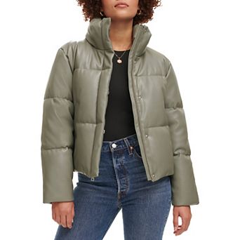 Women's Levi's® Faux-Leather Short Puffer Jacket