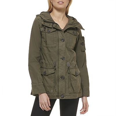 Women's levi's hooded anorak jacket discount