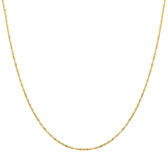 Everlasting Gold 14k Gold Singapore Chain Necklace