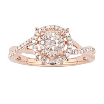 Sterling Silver 1/4 Carat T.W. Diamond Round Cluster Ring