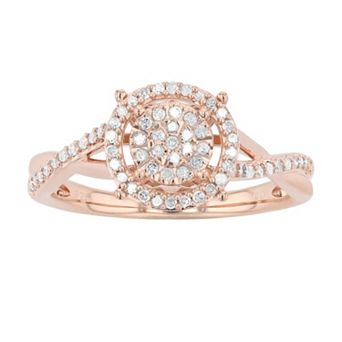 Sterling Silver 1/4 Carat T.W. Diamond Round Cluster Ring