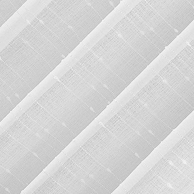 No. 918 Noemi Slub Semi-Sheer Rope Tab Top 1 Curtain Panel