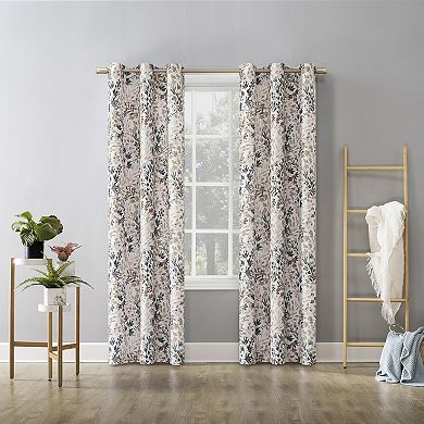 No. 918 Amelie Botanical Print Room Darkening Grommet Curtain Panel