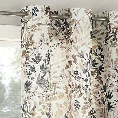 No. 918 Amelie Botanical Print Room Darkening Grommet Curtain Panel