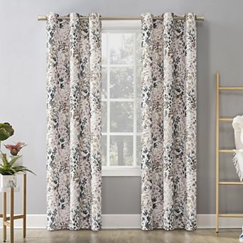 No. 918 Amelie Botanical Print Room Darkening Grommet Curtain Panel