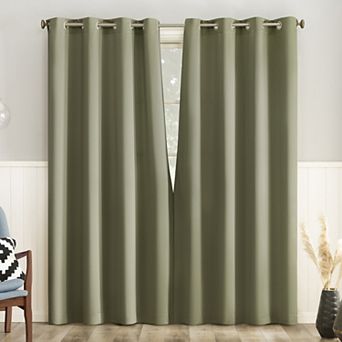 No. 918 Brandon Magnetic Closure Grommet Room Darkening 2 Curtain Panels