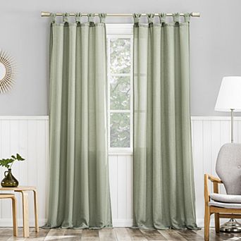 No. 918 Hathaway Semi-Sheer Twist Tab Top 1 Curtain Panel