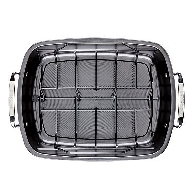 Circulon® Ultra-Lasting Nonstick 13" x 17" Roasting Pan with Easy Serve Rack