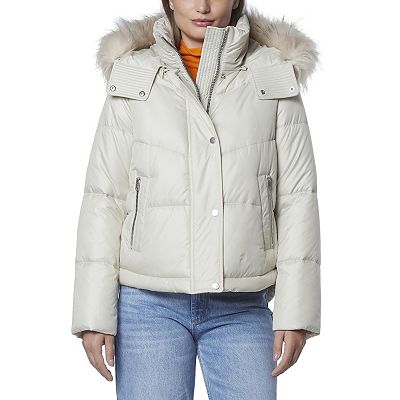 Women s Andrew Marc Marc New York Minna Faux Fur Trim Puffer Jacket