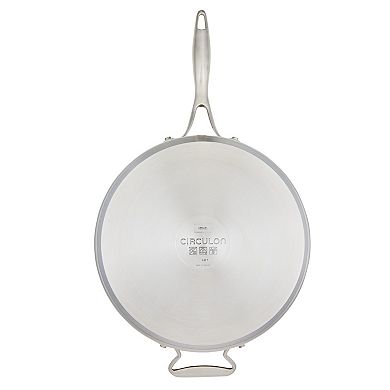 Circulon® Stainless Steel 5-Quart Induction Sauté Pan with Lid and SteelShield Hybrid Stainless and Nonstick Technology